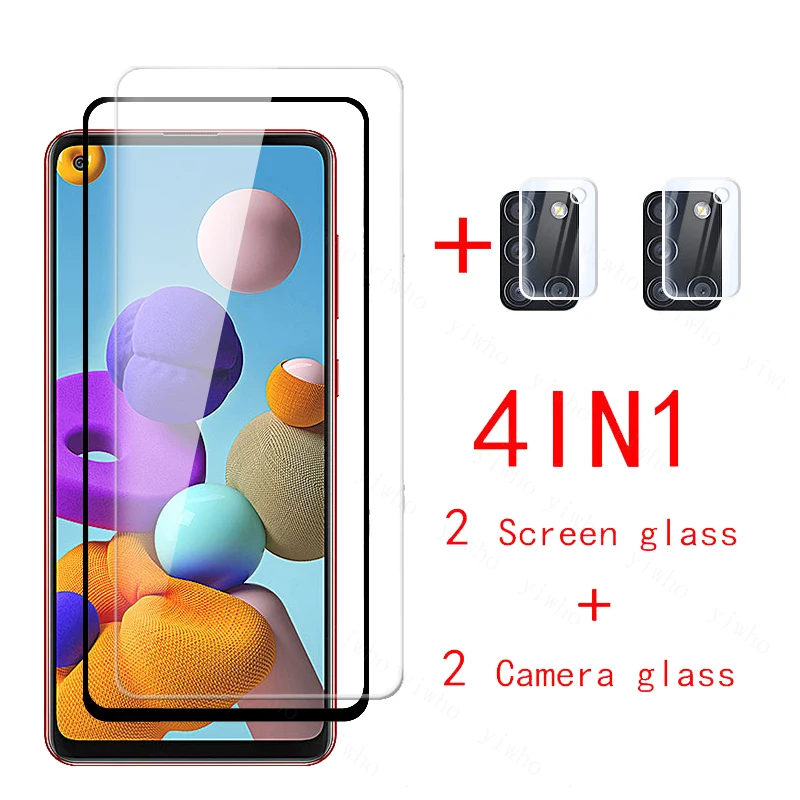 protector glass on galaxy A21s camera lens screen protection glass For Samsung Galaxy A 21s A21s 21 s A217F tempered glass film