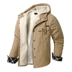 Chaquetas cálidas a prueba de viento para hombre, abrigos gruesos de piel, Parka táctica militar, prendas de vestir informales con cuello de invierno, novedad de 2021