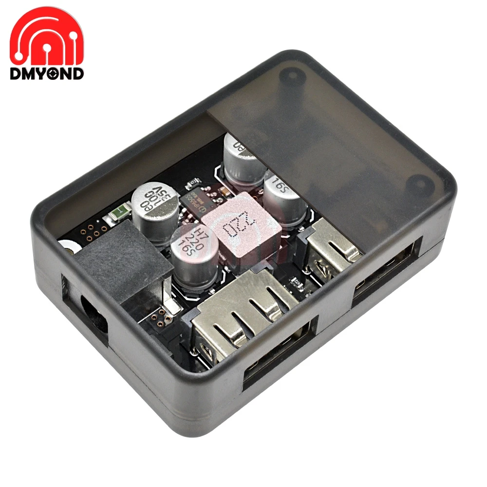 Módulo reductor de carga rápida para teléfono móvil, dispositivo Dual USB de 12V, 24V a 5V/9V, 2 canales, CC de 12V y 24V a QC3.0 2,0, carga rápida para coche