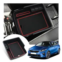 RUIYA Car Armrest Storage Box For Ceed SW GT 2018 2019 2020 2021 2022 Central Control Armrest Box Auto Interior Accessories