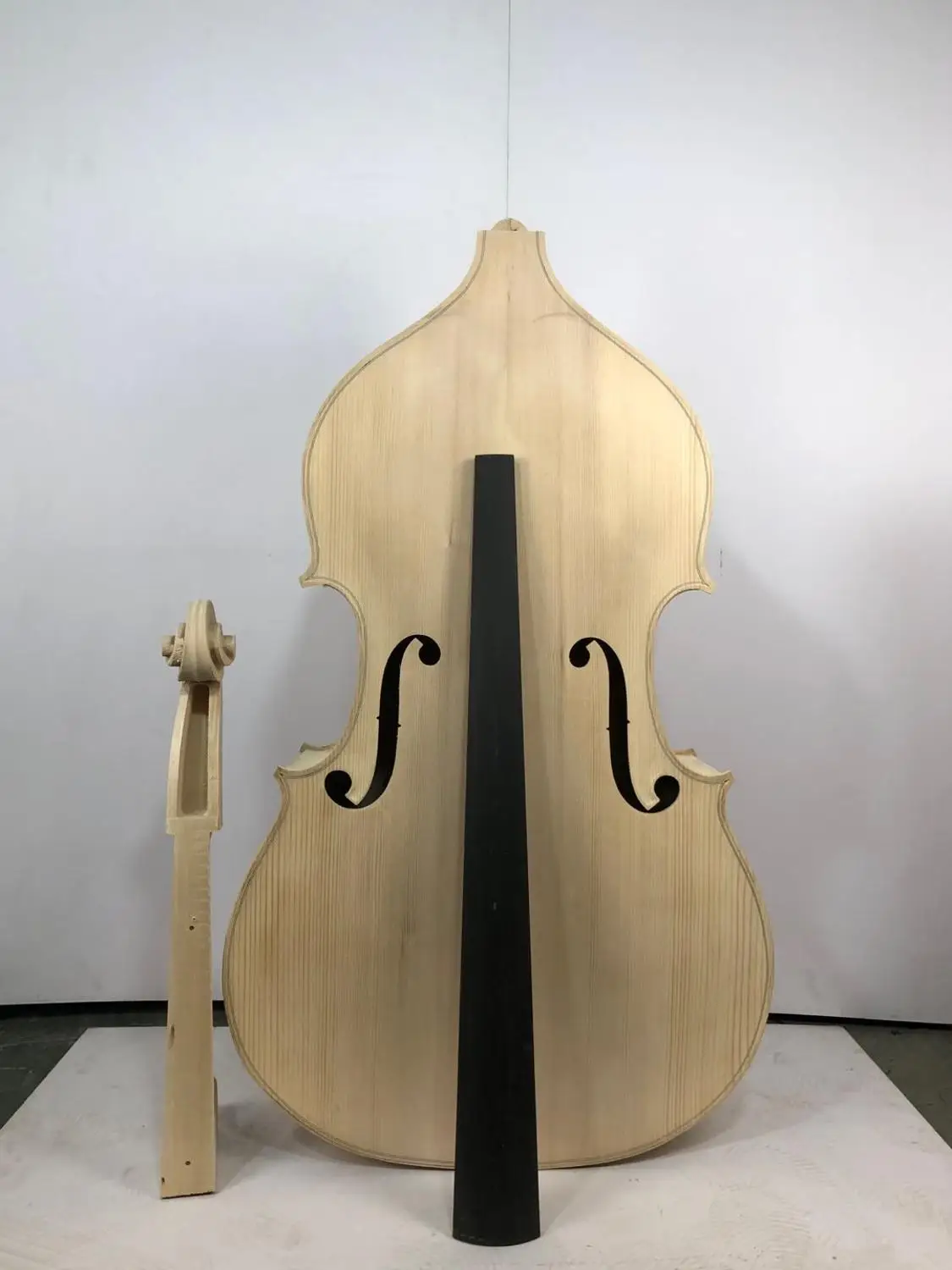 Ebony without Coloring, Hand carved, White, Unfinished, 3, 4 upright bass, Solid Wood, European Maple, Semi-finished Products