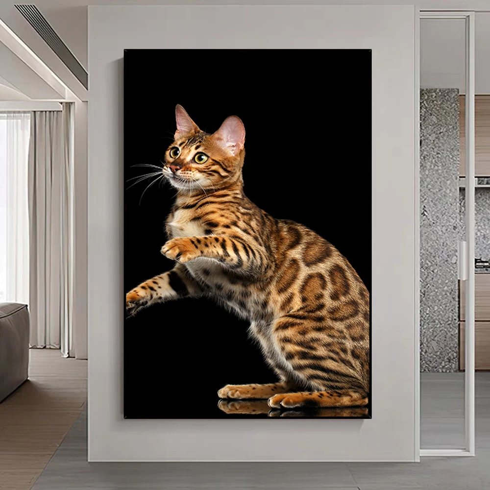 

031 Lovely Ocelot Animal Insect Beast Silk Cloth Wall Poster Art Home Decoration Gift