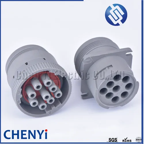 Imagen 2 del producto Gris Deutsch 9 Pin HD10 serie nuevo ROHS conector automático impermeable herramienta de diagnóstico conector circular HD16-9-96S HD10-9-96P