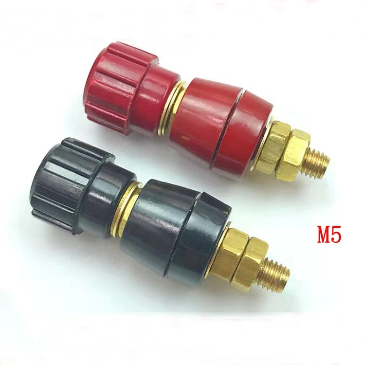 2 Pcs Plastic Shell M5 Male Threaded Diameter Binding Post Terminal  5MM Copper Post 5mm Regulator Welder