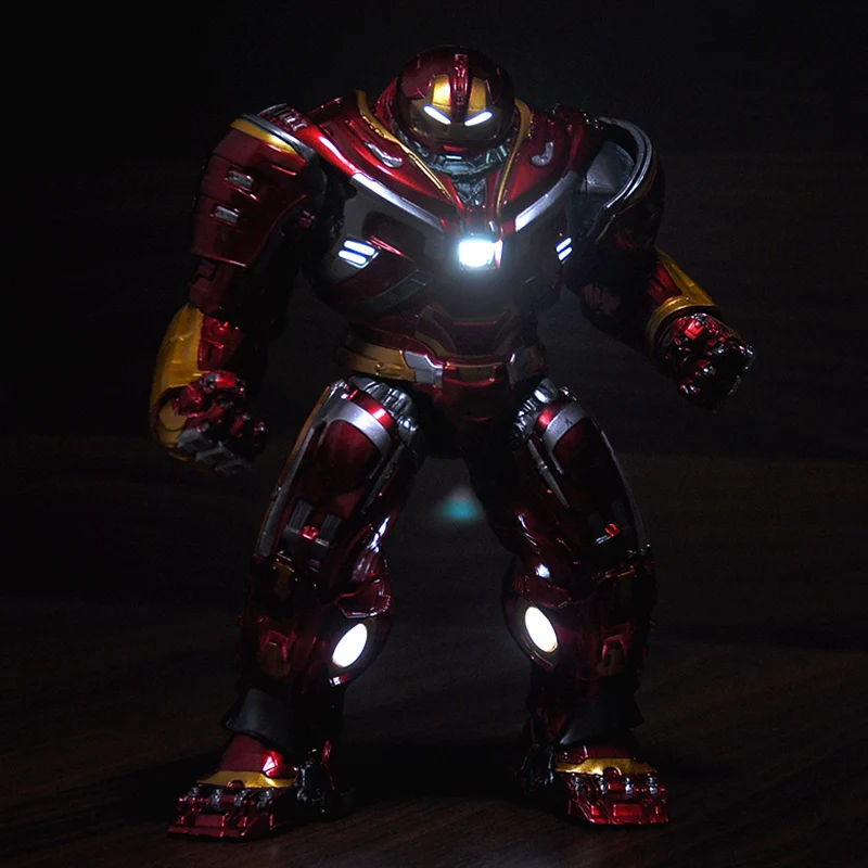 

The Avengers Iron Man Glowing Anti-hulk Armor Model Super Hero Action Figure Collection Model Statue Toys For Children's Disney