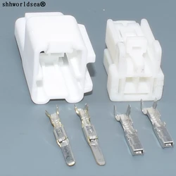 shhworldsea 2pin male female plastic housing plug auto wiring harness unsealed cable connector 7222-6710 7223-6710