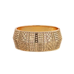 Boho Retro Metal Cuff Bangles For Women Unique Big Bracelets Golden Tone Ethnic Jewelry Accessories Wholesale