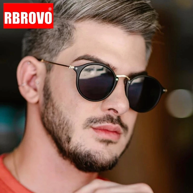 RBROVO Metal Retro Sunglasses Men 2023 Brand Designer Eyeglasses for Men/Women Vintage Glasses Men Luxury Oculos De Sol Feminino