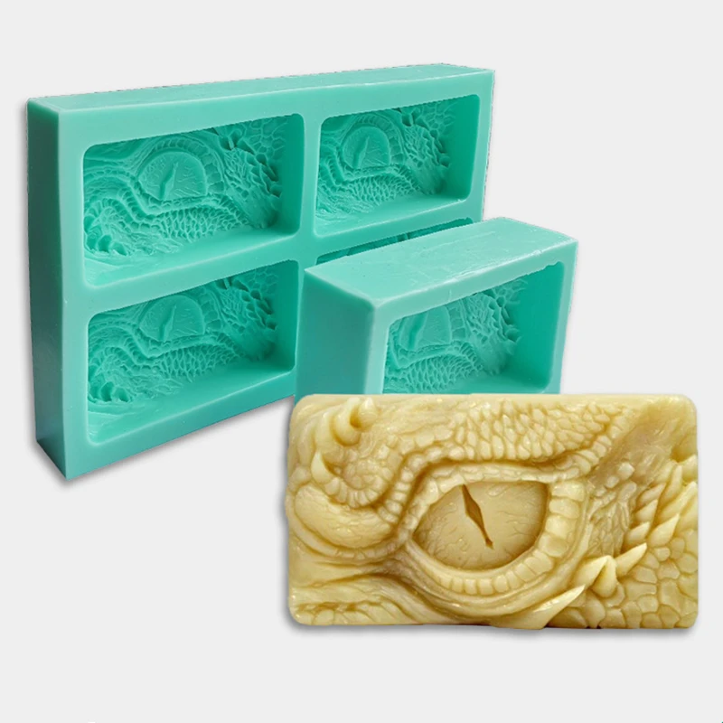 DIY Dragon Eyes Soap Silicone Mould Soap Making Bars Gypsum Clay Wax Resin mold Dinosaurs Dragon mould m224