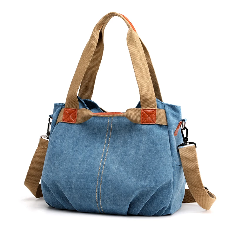 Leinwand Hobos Tasche Frauen Handtaschen weibliche Designer große Kapazität Freizeit Umhängetaschen für Reise wochen ende Outdoor Bolasas Farben – Detail 4