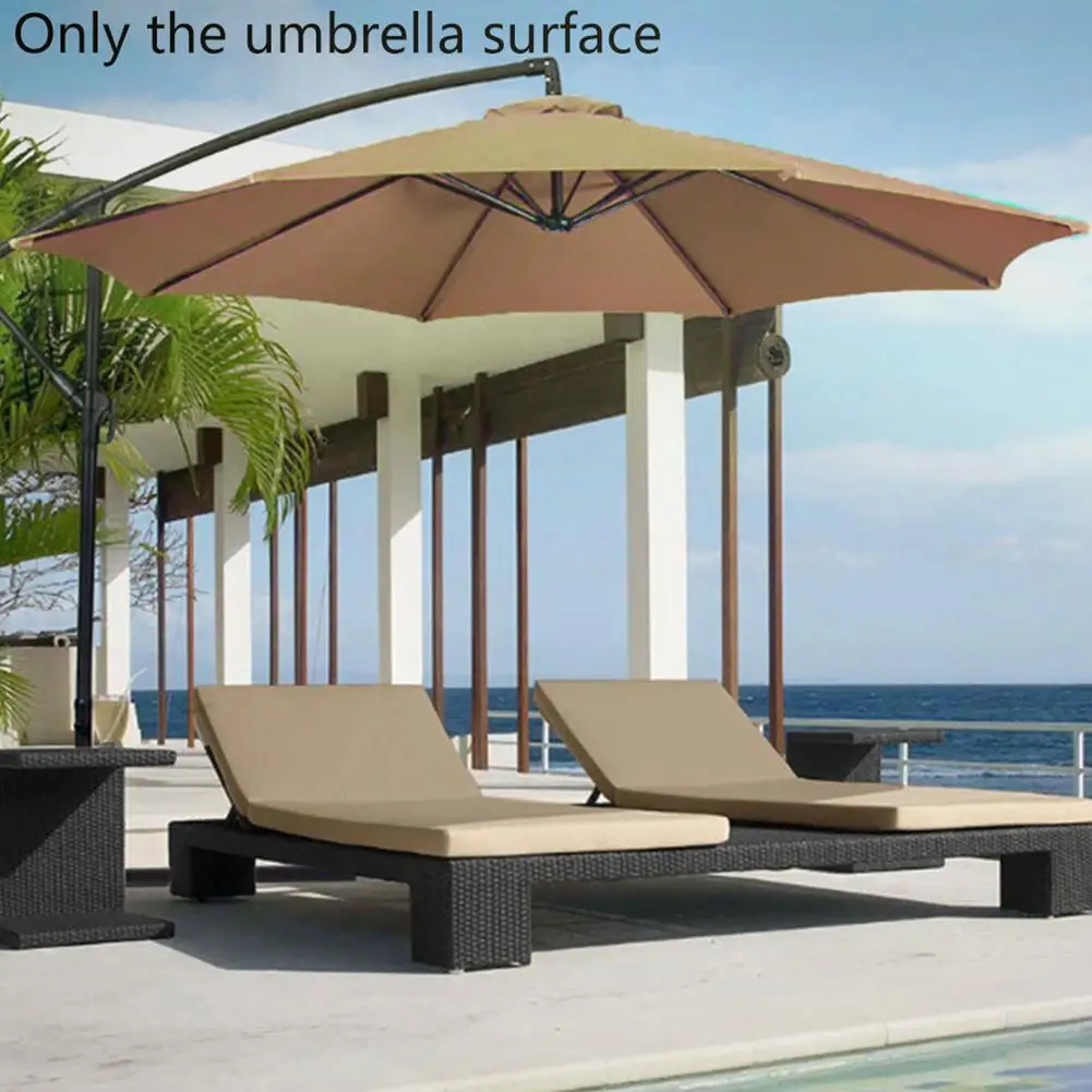 2/2.7/3m Waterproof Oxford Cloth Outdoor Sunshade Umbrella Replacement Fabric Cover Garden Parasol Canopy Cover for 6 or 8 Arm