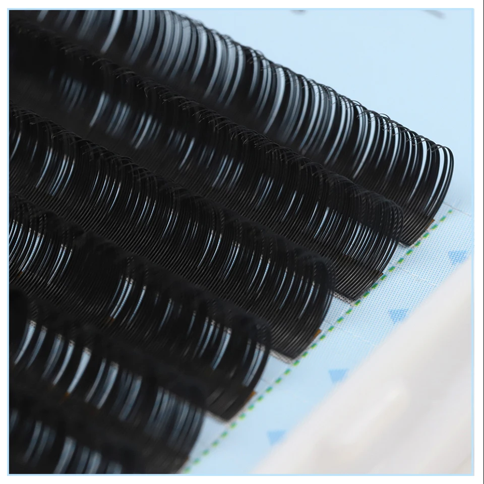 AGUUD 5 Trays/Lot 0.03 0.05 0.07 Russische Volumen-Wimpern Natürliche Weiche Nerz-Wimpernverlängerung J B C CC D Handgefertigt Einfach zu Fächernd – Detail 23