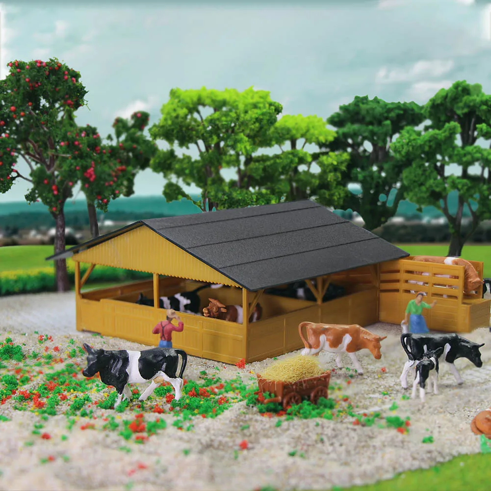 36pcs HO Scale 1:87 Model Horses Cows Cattle Model Figures Farm Animals AN8707