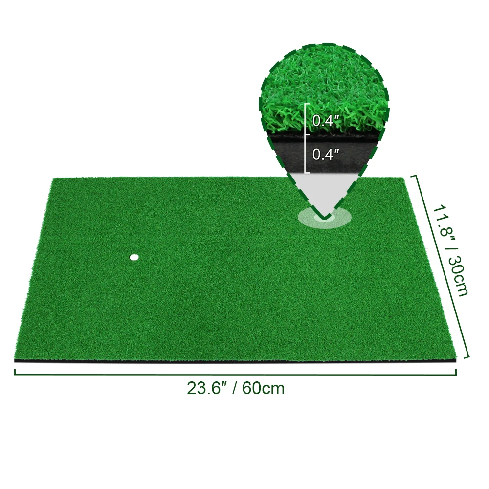 Alfombrilla de goma para jugar al Golf, para interior y exterior, 30x60CM, almohadilla de entrenamiento para patio trasero