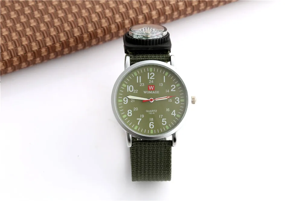 Womage zegarki dla dzieci moda dziecięca Outdoor Sports zegarki chłopcy oficer wojskowy pasek do zegarka z materiału Kid Watch relogio masculino