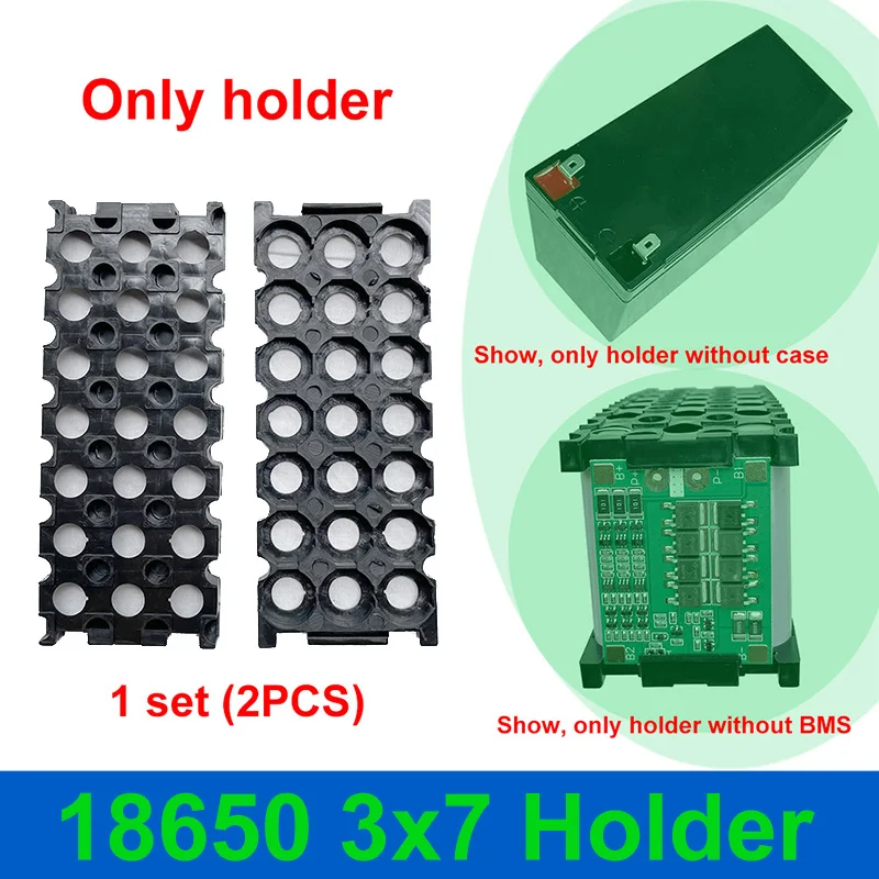 18650 3x7 uchwyt na może pomieścić 21 sztuk 18650 komórek pasuje do 12V 7Ah obudowa baterii dla 18650 DIY 3S7P 4S5P 7S3P 12V 24V akumulator 3*7