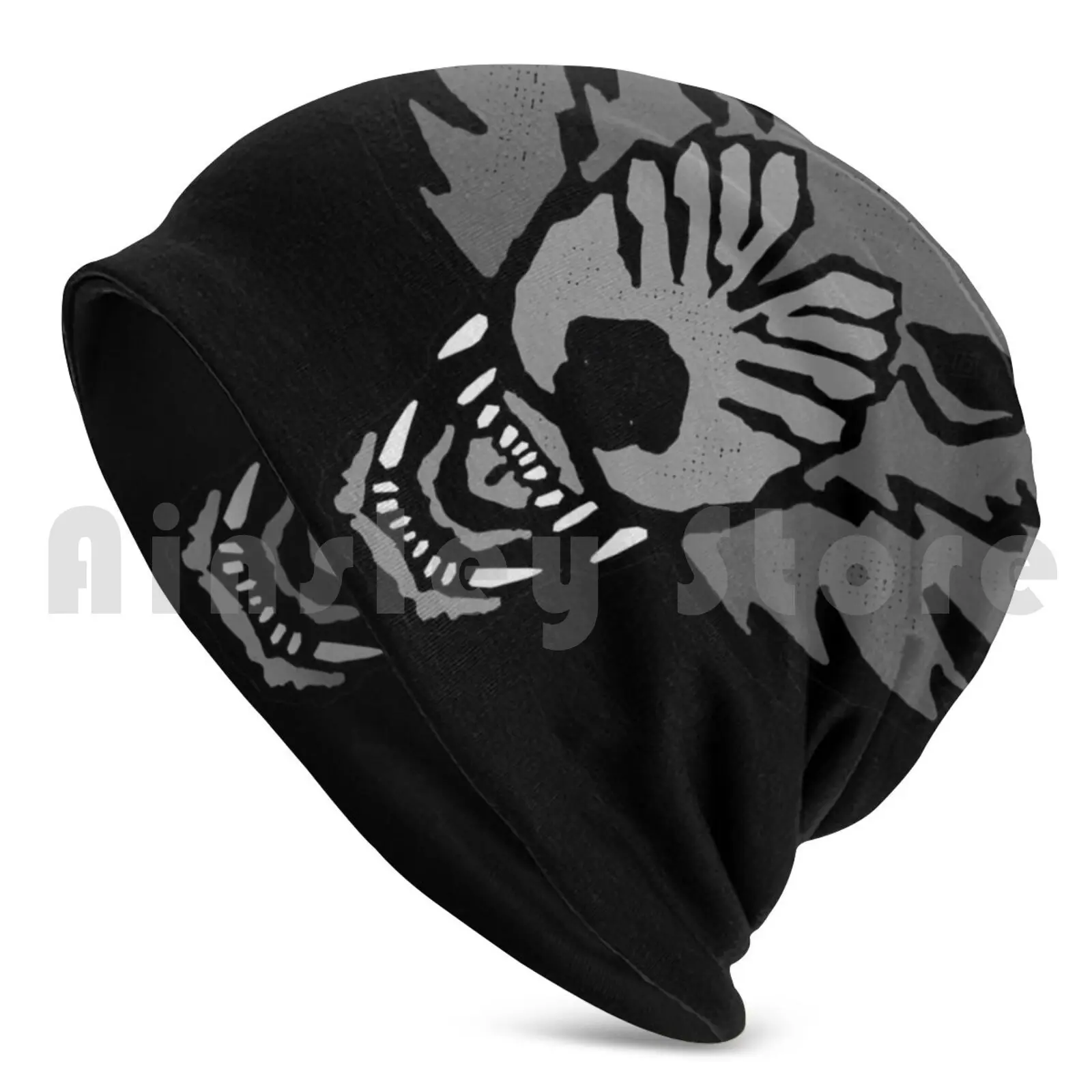 Wolf Vicious Beanies Knit Hat Hip Hop Wolf Vicious Fierce Werewolf Dog Husky Fashion Nyc Teeth Fangs Tattoo