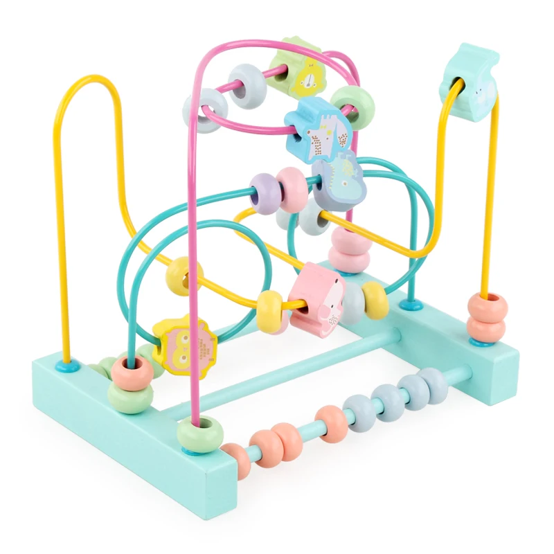 

Montessori Kids Wooden Toys Maze Circles Around Beads Abacus Math Toys Puzzle Kids Early Education Toys Baby Birthday Gifts