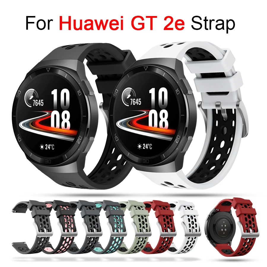 

Ремешок силиконовый для Huawei Watch Gt 2e, спортивный резиновый оригинальный браслет для Huawei Watch Gt2e, сменный Браслет