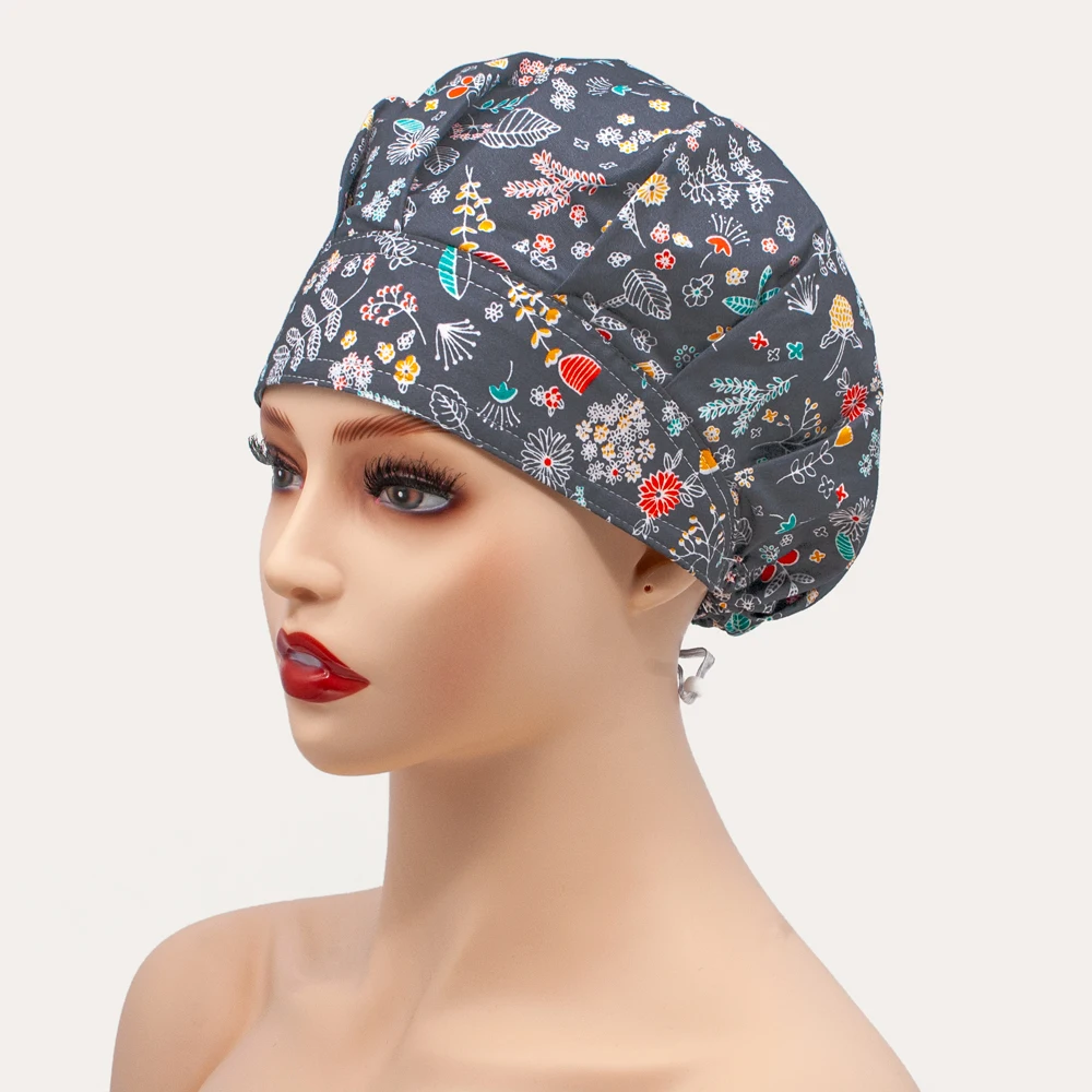 Liquidazione cappelli da lavoro per la casa con fascia per il sudore Unisex scrub Cap scrub cappellini cappello da lavoro per capelli lunghi di alta qualità in cotone