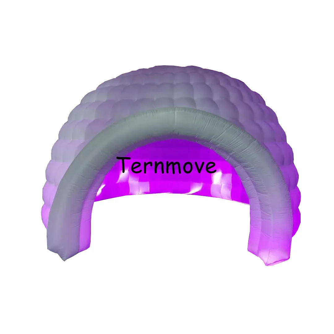 Gran oferta, tienda iglú inflable con iluminación LED de 5m, tienda de campaña con cúpula inflable LED, tienda de fiesta inflable LED a la venta