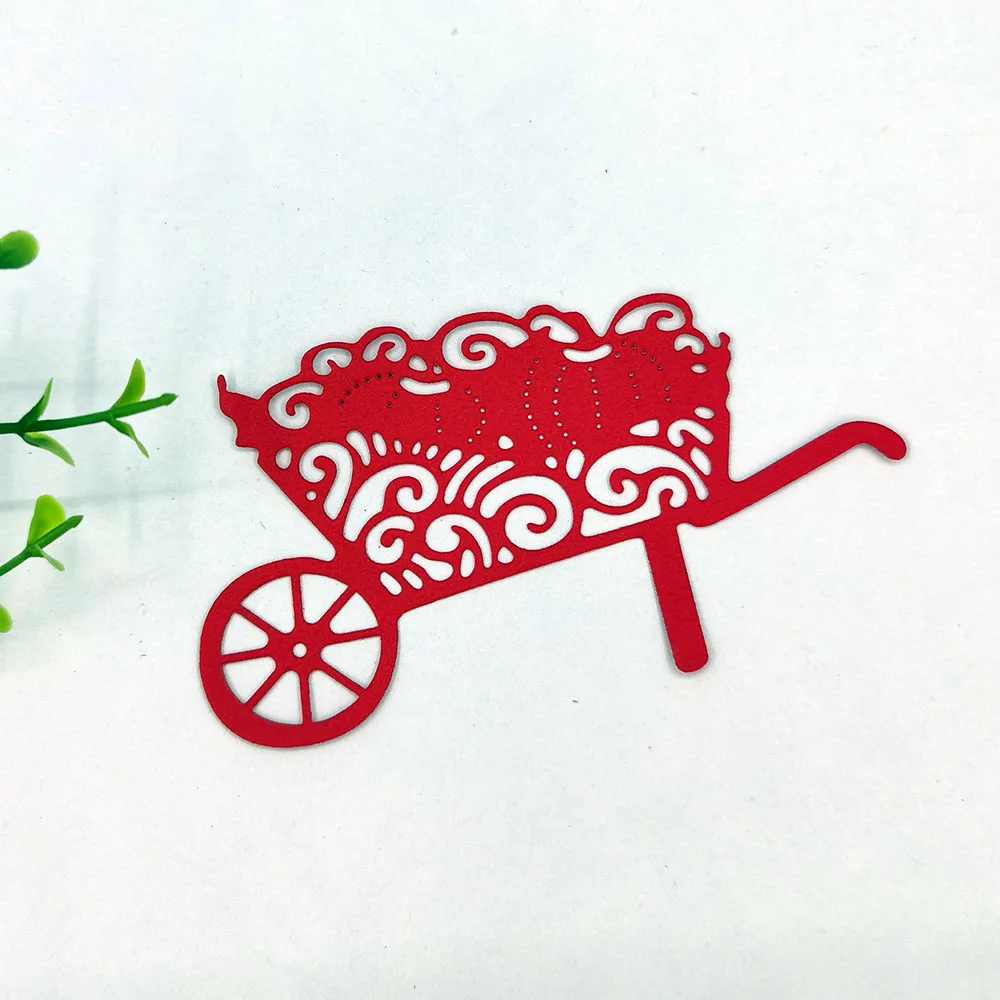 Wheelbarrow Metal Cutting Die For Scrapbooking Album Cardmaking Decorative Embossing Making Greeting Card Photo Paper Craft Gift