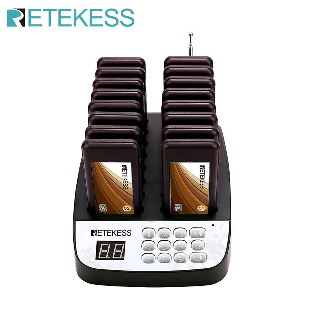 RETEKESS TD175 Restaurant-Pager Drahtloses Rufsystem Vibrations-Untersetzer Buzzer Empfänger für Food Trucks, Cafés, Bars, Kliniken – Detail 33