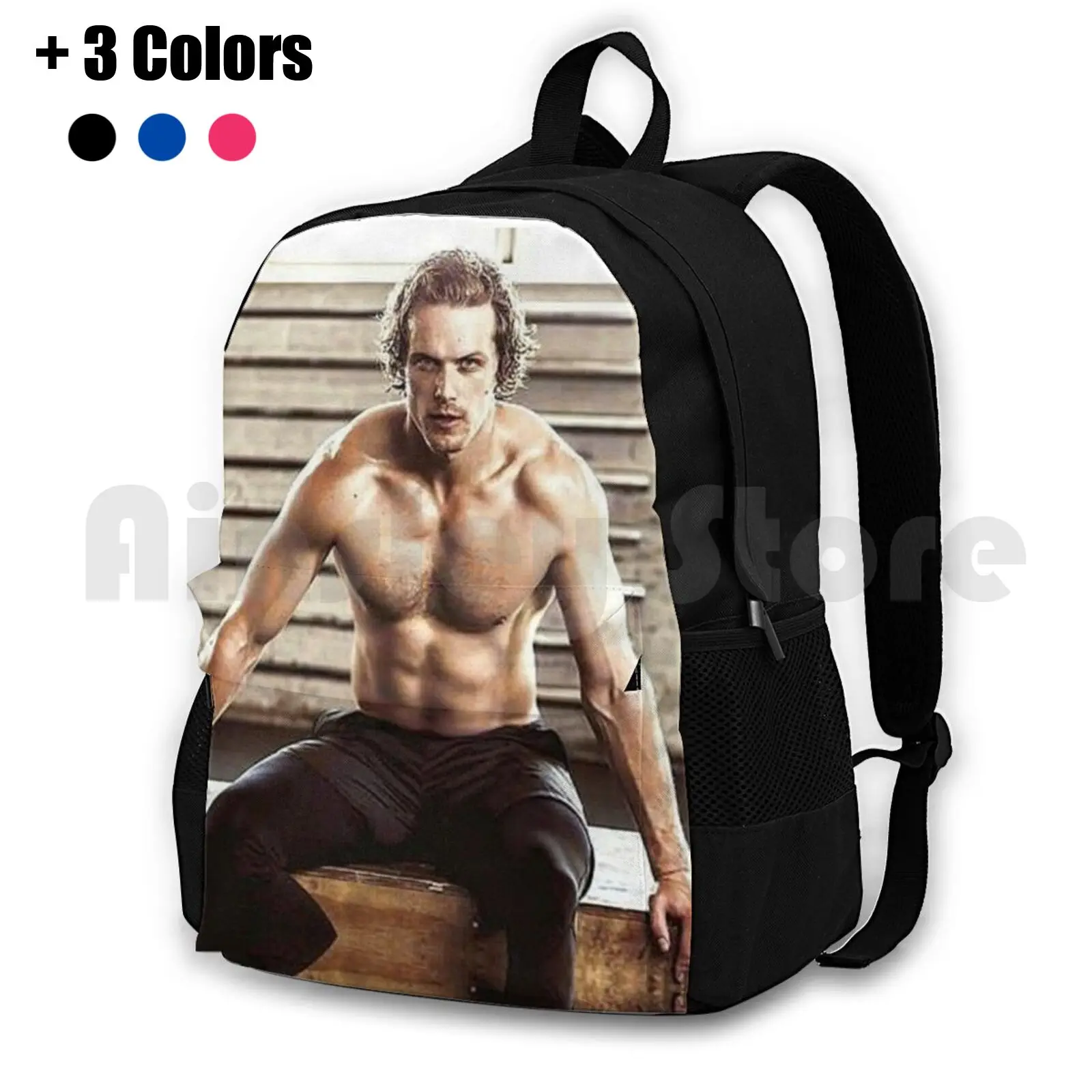 Sam Heughan Outdoor Hiking Backpack Riding Climbing Sports Bag Sam Heughan Actor Hollywood Movie Legend 80s Vintage Artis Gym