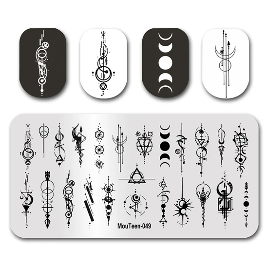 Nail Stamp MouTeen164 Coraline Button Nail Plates Stamp King Manicure Set For Nail Art Stamping