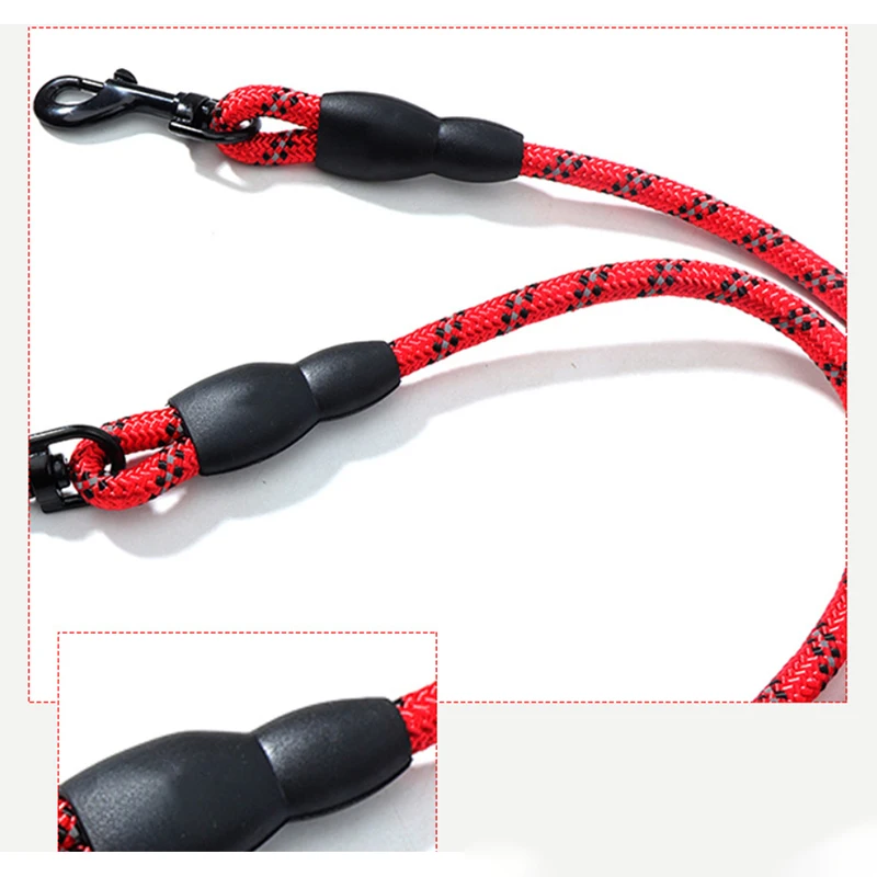 Reflective Double Dog Leash For Two Dogs Nylon puppy Dog Coupler For Walking Training small Medium Large big Two Dogs lead