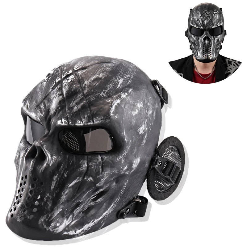 

Airsoft Paintball Masks Anti-Fog PC Lens Protection Skull Mask Outdoor Hunting Military War Games Tactical Air Gun Shooting Mask