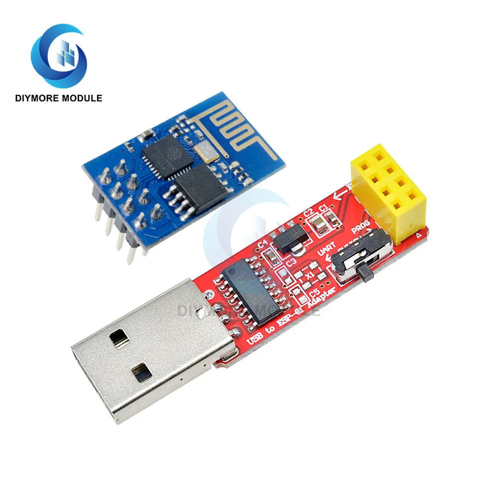 CH340 USB To ESP8266 Serial ESP-01 ESP-01S ESP01 ESP01S Wireless Wifi Developent Board Module for Arduino Programmer Adapter