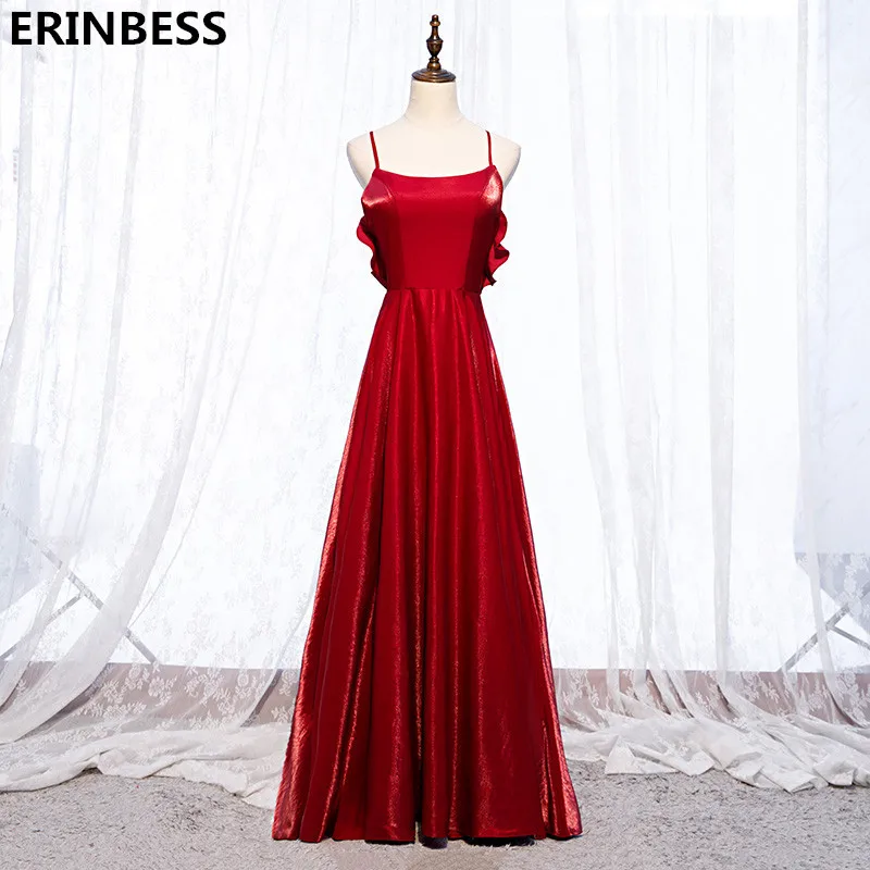 Vestido De Festa เซ็กซี่ Backless Burgundy ชุดราตรียาวชุดยาว A-Line ชุดราตรี 2020 แฟชั่น Robe De Soiree