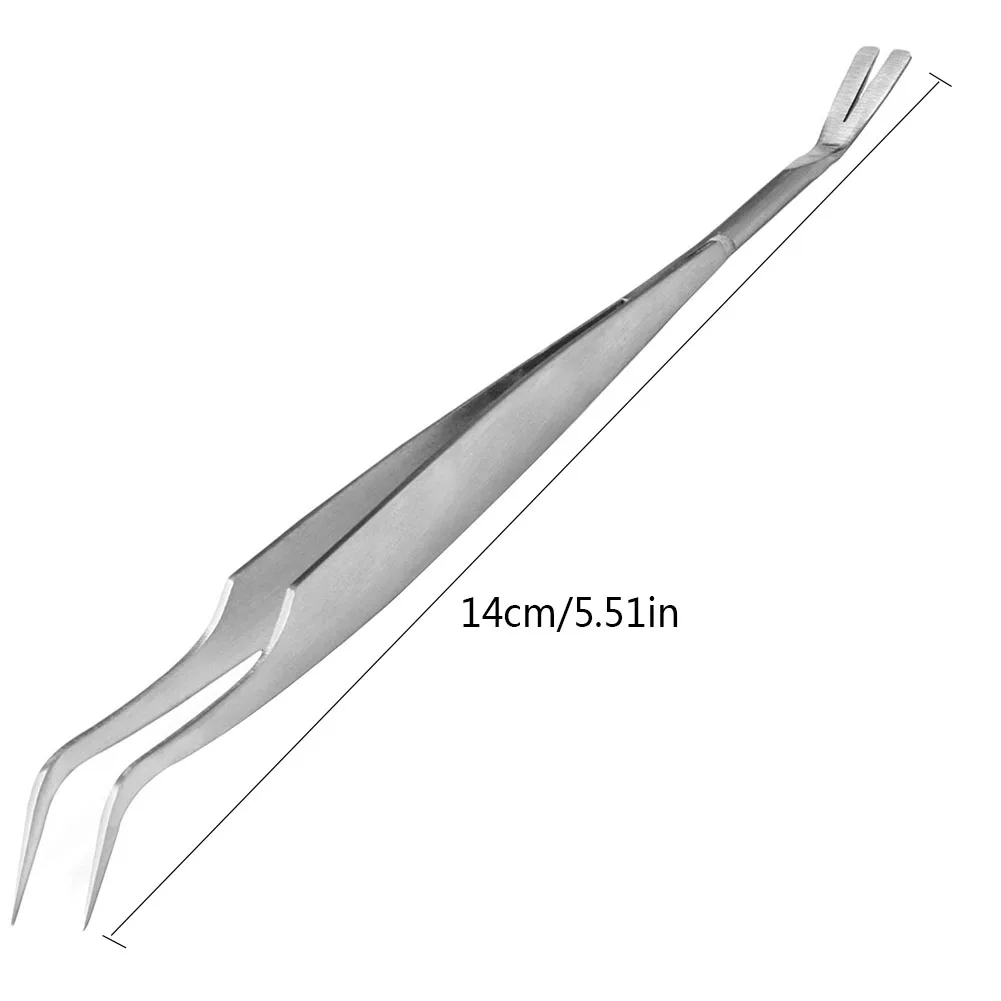 2 In 1 Stainless Steel Tick Tweezers Professional Quick Tick Removal Tool for Cat Dog People Pet Supplies Dog Tick Removal