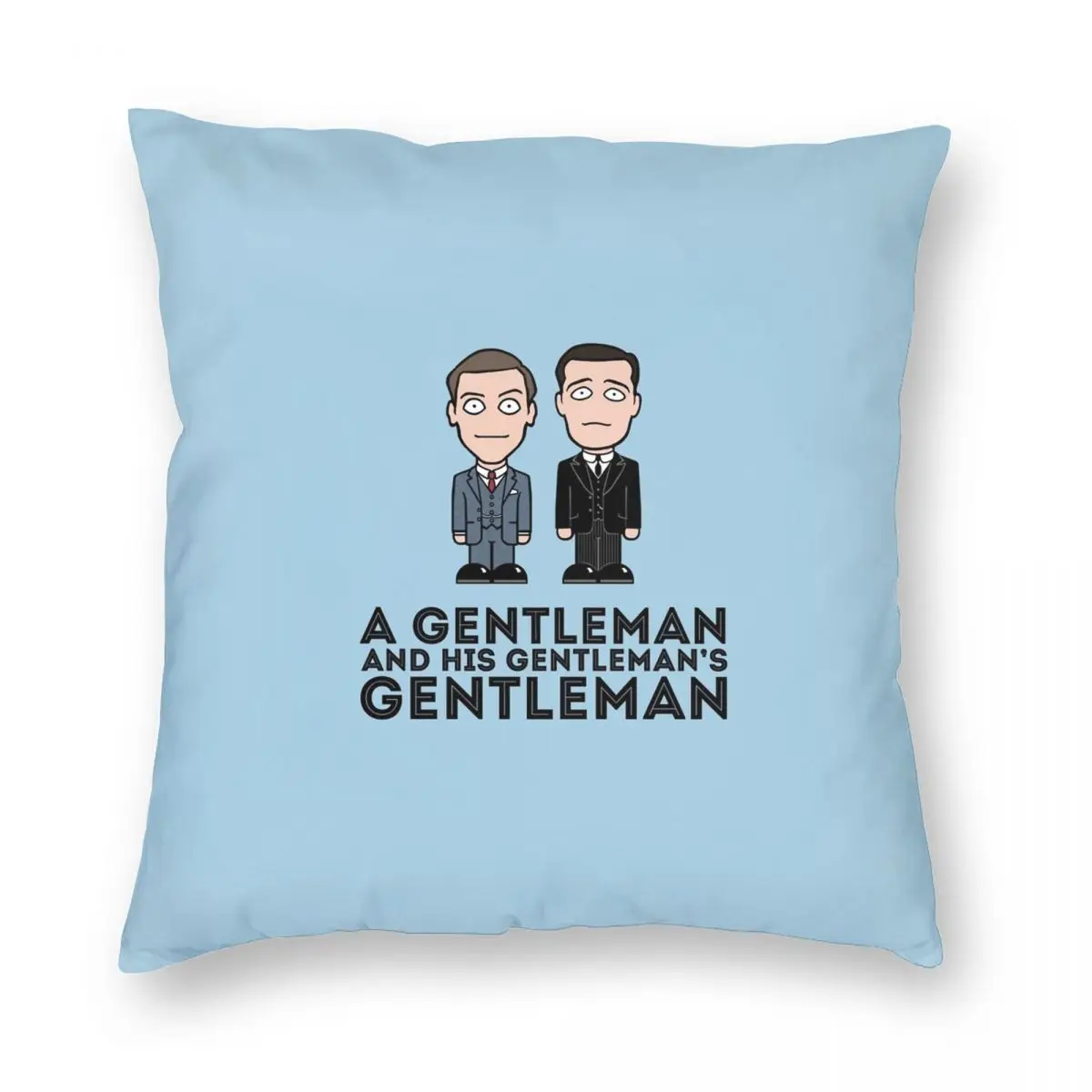 Jeeves And Wooster Square Pillowcase Polyester Linen Velvet Creative Zip Decor Throw Pillow Case Bed Cushion Cover