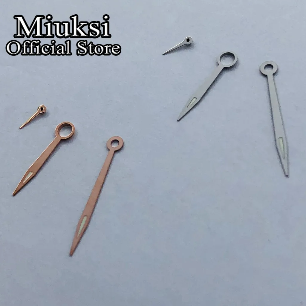 Miuksi silver rose gold watch hands fit ETA 6497 6498 Seagull ST3600 ST3620 series movement