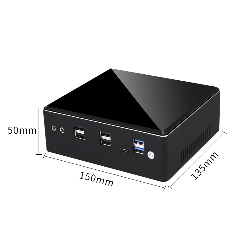 Mini pc i7 8550u 7660u i5 8259u, i3 8145u 7020u, quad-core nic 4 m.2 ssd 2.4g/5.0g wifi, bluetooth dp type-c 8xus