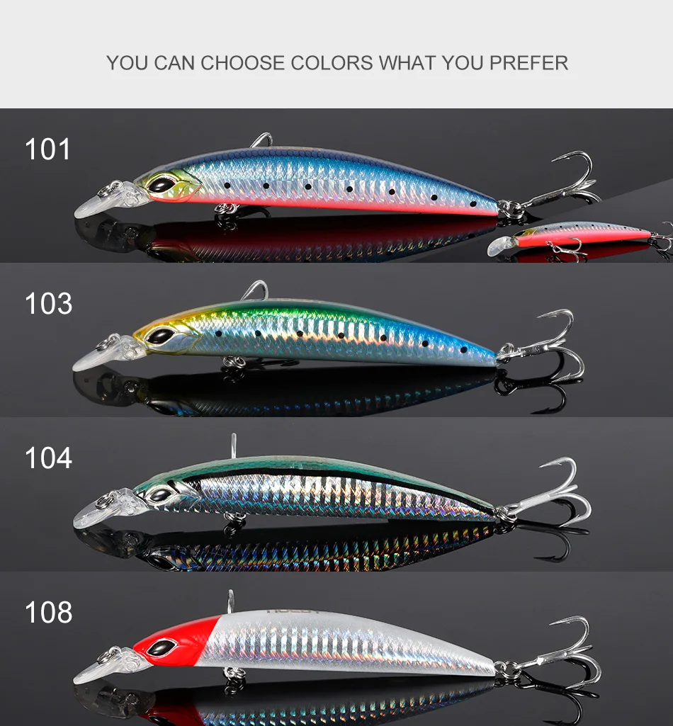 Noeby Minnow Angel köder 110mm 19g Long Casting Sinking Wobbler künstlicher harter Köder für Ufer Salzwasser Angel köder – Detail 5