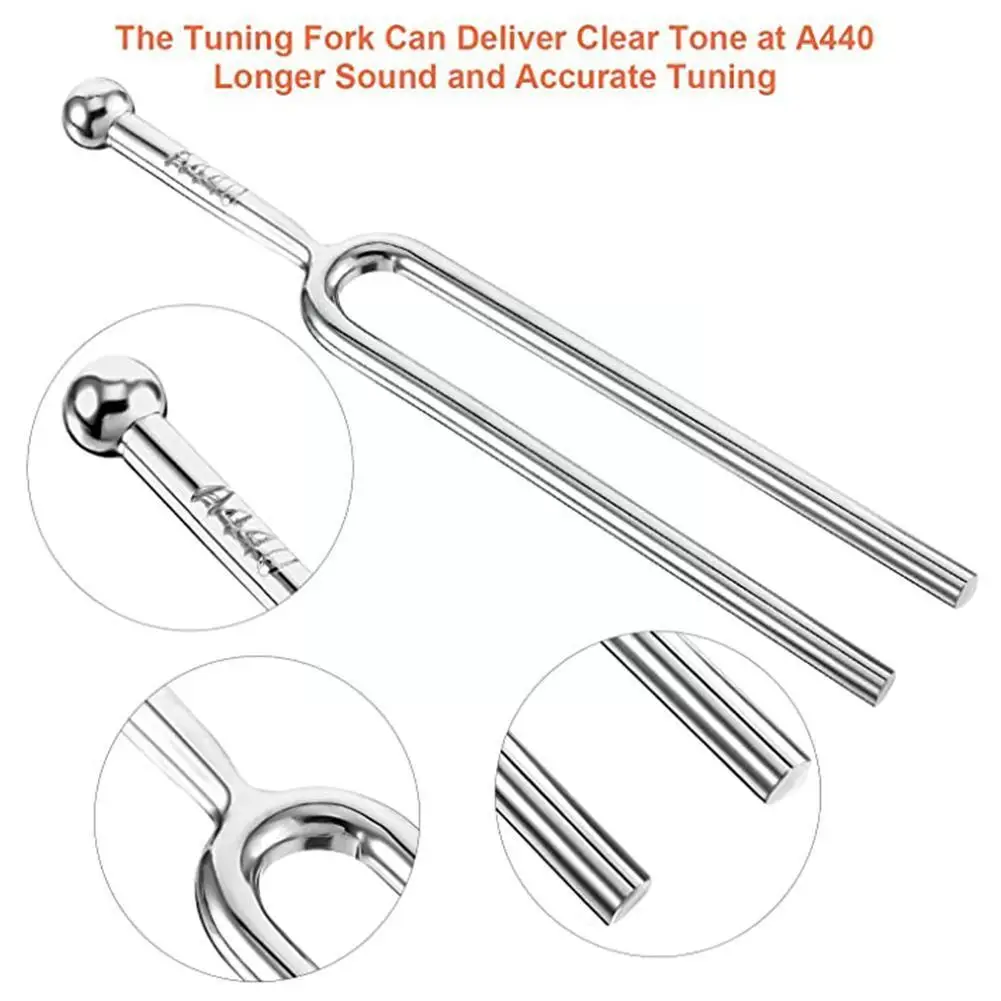 440hz A Tone Stainless Steel Tuning Fork Tuner Tunning Gift Guitar Part High Instrument Musical Musical Instrument Quality X0S3