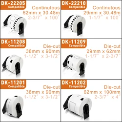 DK-22205 Paper Label Address Label DK-11201 DK-11202 1204  DK-11208 DK-11209 DK-22210 Thermal Paper For Brother Label Printer