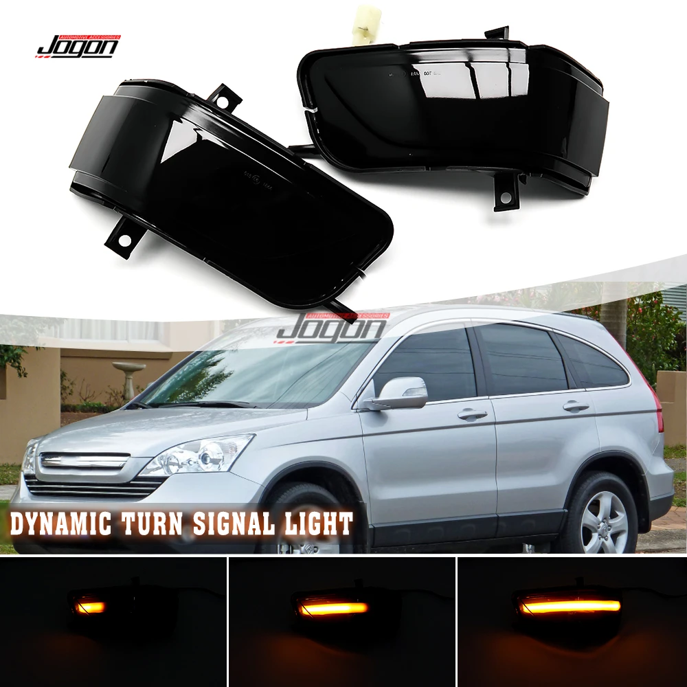 

For Honda CRV CR-V 2007-2011 Crosstour Car LED Dynamic Turn Signal Light Side Mirror Sequential Blinker Indicator Lamp Lights