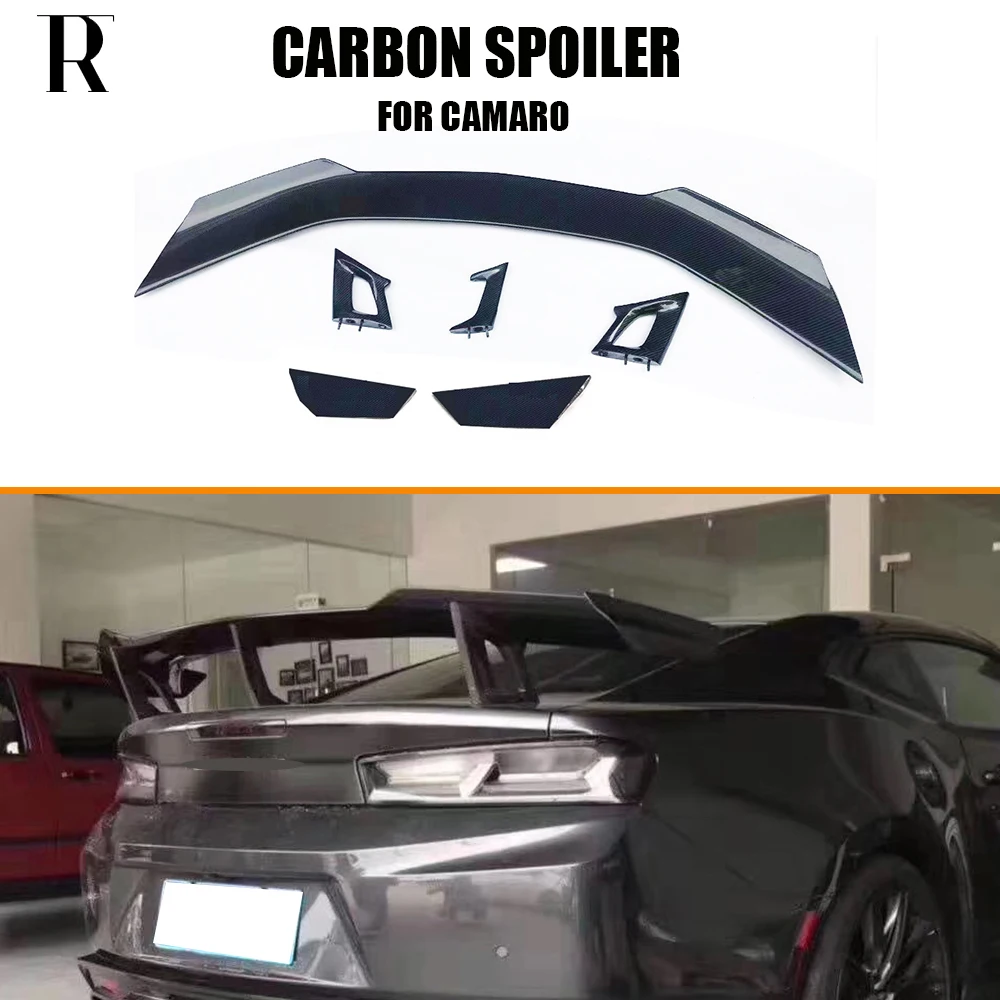 

ZLE Style Carbon Fiber Rear Trunk Boot GT Wing Spoiler For Chevrolet New Camaro Coupe 2016 UP
