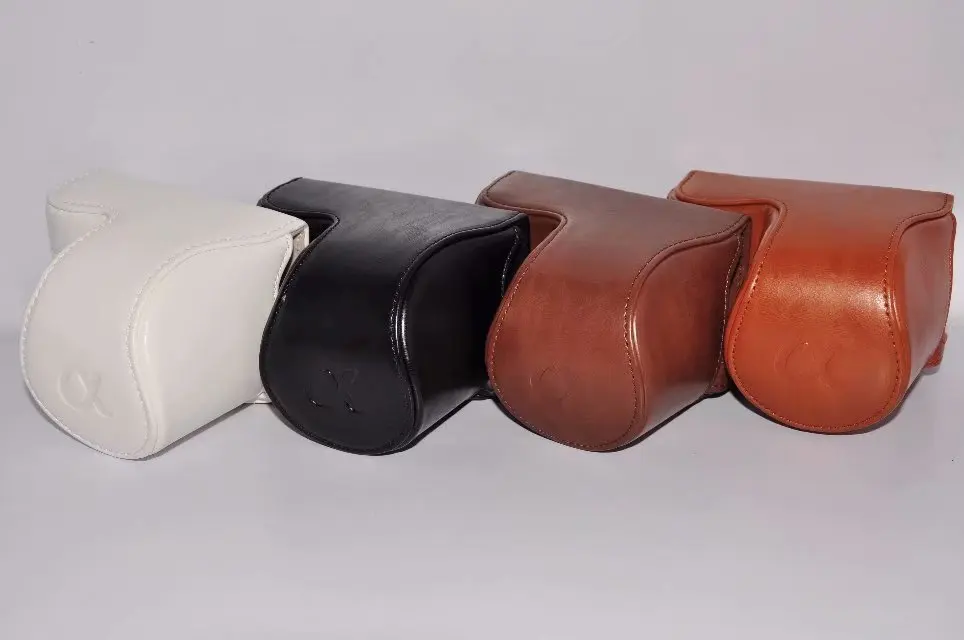 Case Kamera Kulit untuk Sony Alpha A5100 A5000 16-50Mm Lensa Retro Vintage Bag