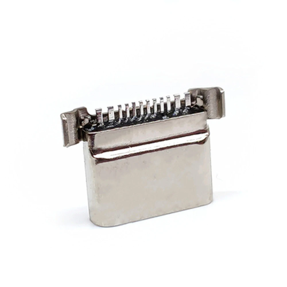 2 Buah 5 Buah Tahan Air Perempuan 12 Pin Soket Konektor Mikro USB Tipe C 3.1 Penempatan SMD DIP untuk Desain PCB DIY Arus Tinggi Chargin