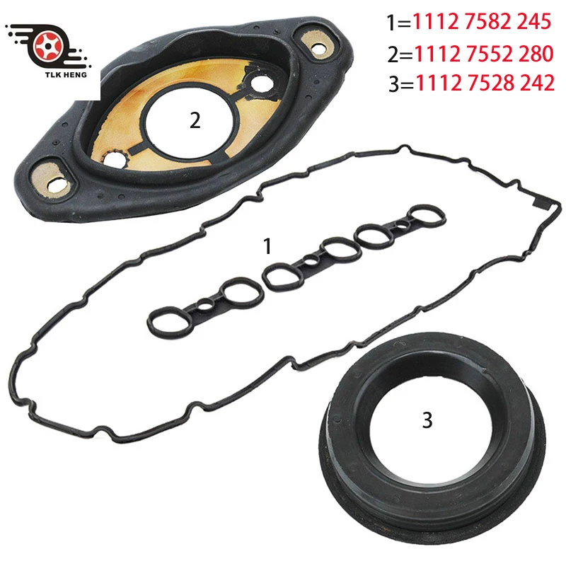 

For BMW E60 F10 E61 F11 523i 525i 528i 530i N52 New Valve Cover Gasket Camshaft Adjuster Gasket Oil Seal Gasket 11127582245