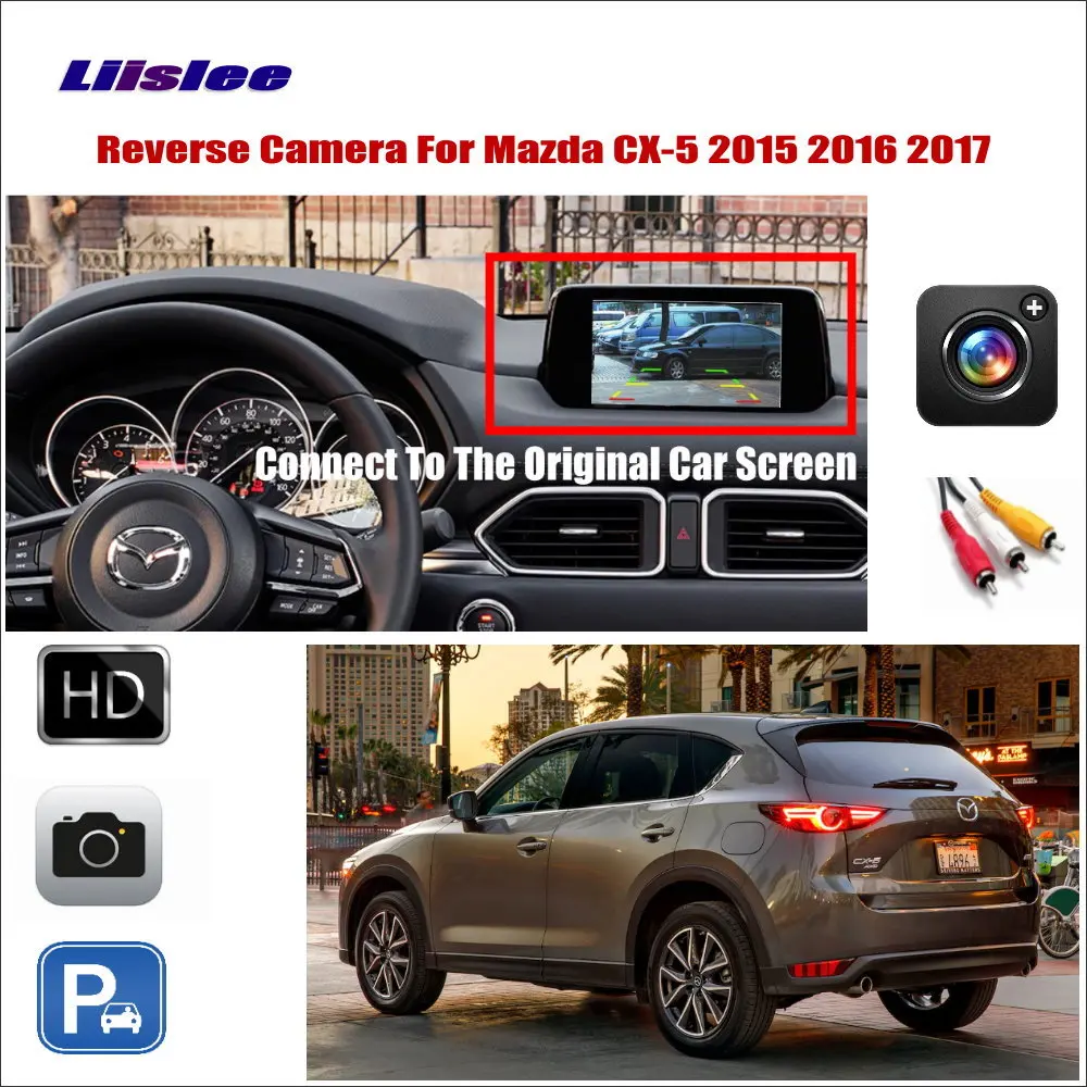 

For Mazda CX-5 CX5 2015 2016 2017 Car Reverse Rearview Camera Vehicle Backup Parking RCA Adapter HD CCD SONY III Accessories