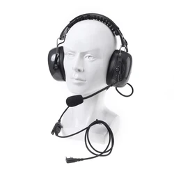 Tactical Headphones Pickup Noise Canceling earmuffs Director headset For Walkie talkie Baofeng UV-5R Kenwood