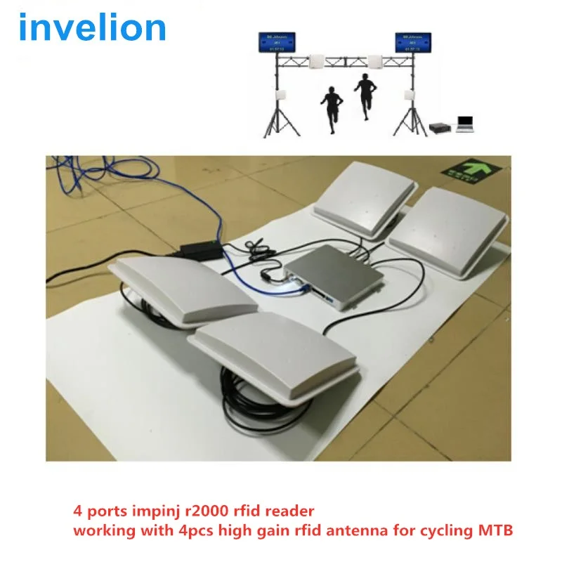 

impinj R2000 4ports rfid reader uhf long range 20m for rfid timing systems with free SDK user manual