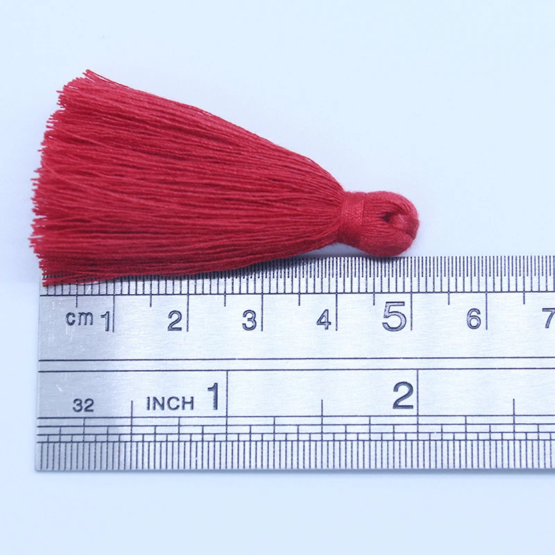 30 sztuk 5cm poliester bawełniany pompon zawieszka z frędzelkiem DIY Craft małe zakończenie z frędzlami odzież zasłony Decor kolczyki elementy