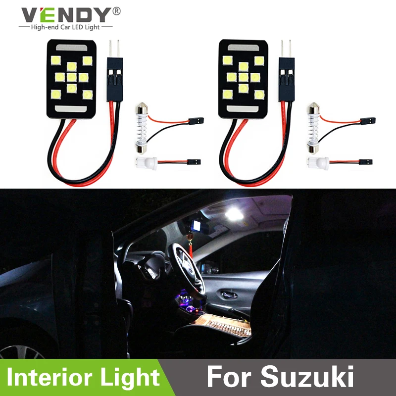 

2pcs LED Panel Light Car Interior Dome Bulb Lamp For Suzuki Swift Vitara SX4 Kizashi Jimny Grand Vitara Samurai mazda 3 2 cx5 6